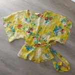 Yumi Kim Women’s  That’s A Wrap Yellow Silk Blouse Top Size M Photo 0