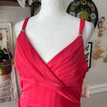 Vtg Y2K Scarlett Nite 14 Asymmetrical Slip‎ Dress Formal Rhinestone Empire Waist Red Photo 1