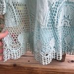 Democracy Women's Light Blue Lace Layered Top Size S Photo 3