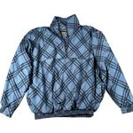 Sunderland of Scotland Cygnet Ladies L Blue Plaid Pullover Weatherbeater 1/4 Zip Size L Photo 0