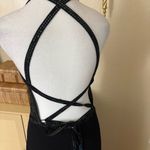 St. John  Evening Long Gown‎ Dress Halter Criss Cross Open Lace Back Size 4 Photo 5