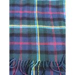 J.Crew Plaid Shawl Wrap Green Blue Tartan Fringe Scarf Pockets Preppy Classic Photo 8