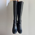Diane Von Furstenberg  DVF Gladyss Black Leather Knee High Heeled Boots, Size 8.5M Photo 2