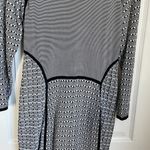 Catherine Malandrino  black and white knit long sleeve mini dress Photo 4