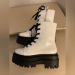 Jessica Simpson  women white platform Combat boots size 6 Euro 36 Photo 6
