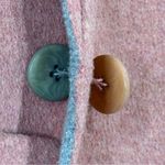 Ecru  Wool Reversible Coat Small Gray Pink Collar Chic Minimalist Winter Classic Photo 7