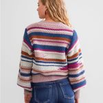 Z Supply  Ashville Striped Balloon Sleeve Striped Sweater Size Small Photo 11