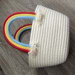 Rainbow Handle Tote Purse White Photo 4