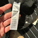 ASOS denim pinstrip cigarette pants nwt size 28 Photo 2