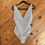 Old Navy  ruched black & white cheetah print one piece swimsuit Photo 1