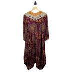 Anthropologie NWT  Maeve Meredith Embroidered Maxi Dress Purple/Orange M Photo 11