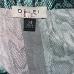 DELFI Collective Womens Multicolored Colorblock Snake Clara RARE Skirt Size XS Blue Photo 8