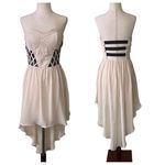 DO+BE peach strapless high low dress Photo 1