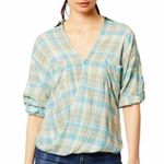 Holding Horses  • Wildacre Blue Green Plaid Crossover Shirt Photo 1