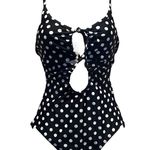 Old Navy New Black White Polka Dot One Piece Swimsuit Size Small NWOT Photo 0