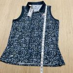 Adidas Womens Large Sleeveless Polo Blue UV 50 Multicolor Speckle Sport New top Photo 6