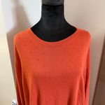 NWOT CJ Banks Rust Orange Swiss Dot Long Sleeve Top Blouse Sweater Fall Flowy 2X Photo 1