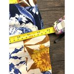 NWT INC Smocked Maxi Dress L Floral Print Blue Yellow White Cottage Romantic Size L Photo 6