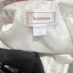 Kamana Butterfly Lace Sleeveless Tunic Blouse Lace Up Neck White Black Size M Size M Photo 8