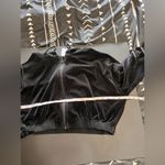 No Boundaries LOVE Y2K Velour Black Full Zip Crop Hoodie Women’s Sz XXL Vintage EUC Photo 4