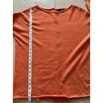 Cashmer Italy Sweater Womens Large Orange Scarf Button Back Ski Luxury Academia Photo 5