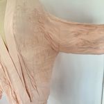 Chico's NWT Chico’s Tinted Pink Delicate Embroidered Pattern 3/4 Sleeve Kimono Size 2 Photo 2