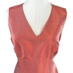 Talbots Sleeveless Peach Colored 100% Silk Shantung Dress in Size 8 NWT Photo 3
