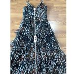 Marchesa Notte black appliqué tiered party V Photo 8