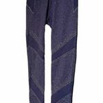 Athleta  Twilight High Waist Active Leggings Navy Blue Silver Shimmer Size Small Photo 6