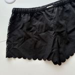 Seafolly  Black Pineapple Cutout Scalloped Hem Swim Cover Up Shorts Size S Photo 2