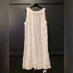 DKNY linen blend Sleeveless White shift long maxi midi dress dress nwt xxl Photo 2