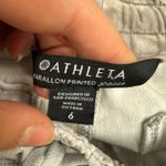 Athleta Pants Women Size 6 Farallon Grey White Printed Jogger Cotton Spandex Photo 4
