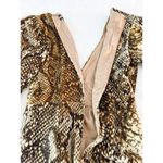 Retrofête Retrofete | Eleanor Velvet Snake-Print Cocktail Dress | Gold Snake | Sz XS Photo 10