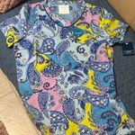 Cherokee Multicolor Paisley V-Neck scrub Top Sz S NWT Photo 0