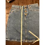 J.Crew Denim Skirt Button Front Mini Skirt Women's Size 28 Blue Jean Classic Photo 9