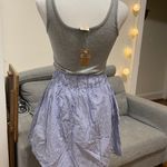Hollister NWT  Women's Tank Dress Grey Top, Bottom Blue  Lined Size M Photo 2