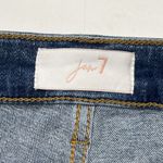 7 For All Mankind Jen7 Shorts Frayed Hem Womens Size 4 Stretch Blue Denim Photo 3