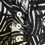 Peter Nygard ‎ Women's Blazer Jacket Sz 12 Black White Abstract Print 3/4 Sleeves Photo 2