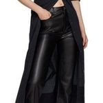 STAUD  Black Chisel Faux-Leather Trousers in Black, Size 12 NEW Retail $350 Photo 1