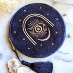 Goddess Provisions Radiating Intuition Third Eye Velvet Circle Pouch Tassel Photo 0