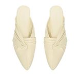 Vince  Crenne Leather Slide On Mule Pale Buttery Yellow size 8 Photo 0