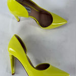 Steve Madden  Vegan Patent Leather Point Toe Heels in Bright Yellow Size 8 Photo 0