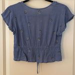 LA Hearts L.A Hearts Blue Floral Women's Tie Top Sz Small Photo 1