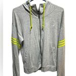 Adidas  GRAY AND NEON YELLOW ZIP UP HOODIE JACKET Photo 0
