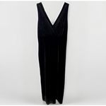 Fashion Bug Vintage Y2K Black Sleeveless Velvet Maxi Babydoll Dress Vamp Whimsigoth Size 10 Photo 1