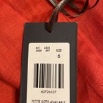 Outback Red  100% linen pants size 6 inseam 32” waist 32” flat color orange Photo 9