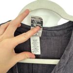 Match Point Grey 100% Linen Midi Dress Pockets Lagenlook Minimalist Womens Small Gray Photo 3