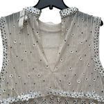 Anthropologie 3D floral fringe tank Photo 6