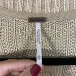 Free People  Beige Pink All Washed Out Asymmetrical Chunky Boho Cardigan Size XS Photo 3