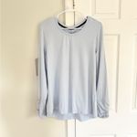 Title Nine Grace Shirt Womens XL Blue Heather Long Sleeve Ruched Gorpcore Hiking Photo 2